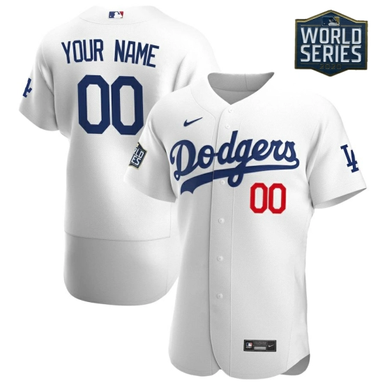 Men's White 2020 World Series Bound Custom Authentic Team Jersey