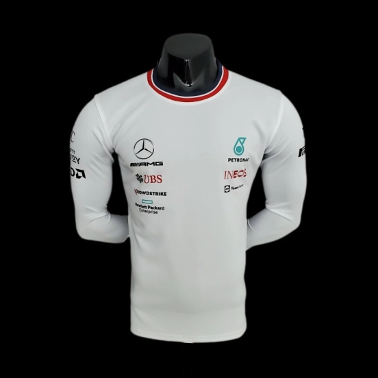 F1 Formula One 2022 Mercedes Long Sleeve White 