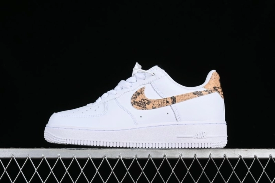 Nike Air Force 1 '07 Low Casual Sneakers with Full-Length Air Cushion - AO1635-100