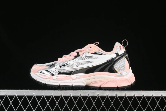 Off-White Be Right Low-Top Lifestyle Sneakers in Silver Pink - C.D4