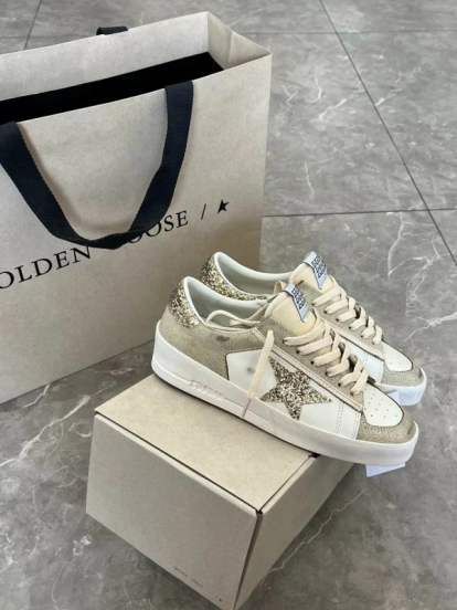 2024 Unisex GGDB White Beige Suede Leather Low-Top Sneakers MJ00260