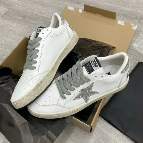 2024 Unisex GGDB White Grey Leather Sneakers MJ00260