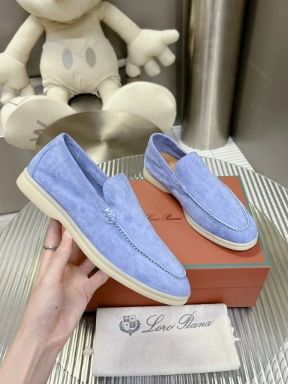 2025 Men LP Blue Suede Loafers LY00260