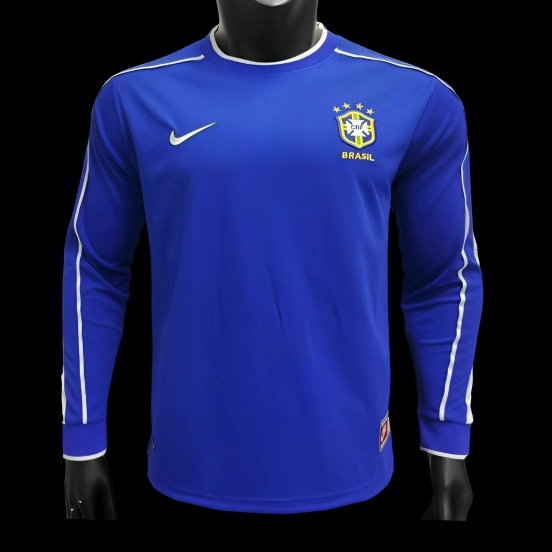 Retro 1998 Brazil Away Long Sleeve Jersey