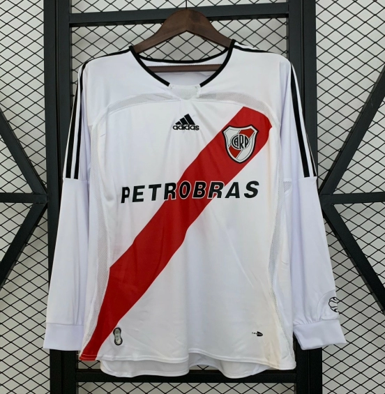 06/07 Retro Long Sleeve River Plate Home Jersey