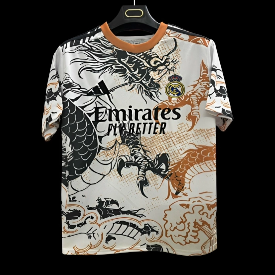 25/26 Real Madrid White with Dragon Design Jersey