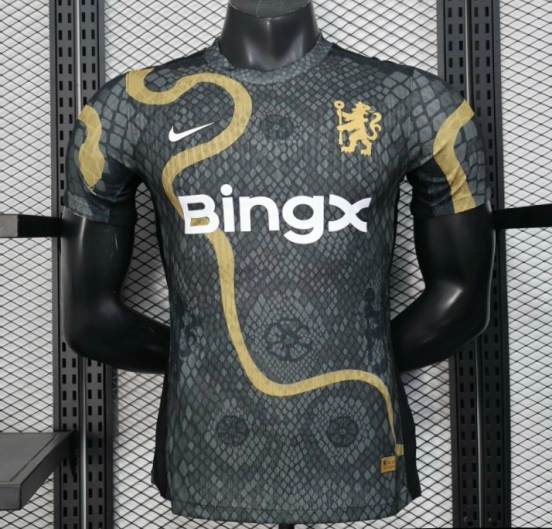 Player Version 25/26 Chelsea Bingx Black with Snake Pattern Design Jersey