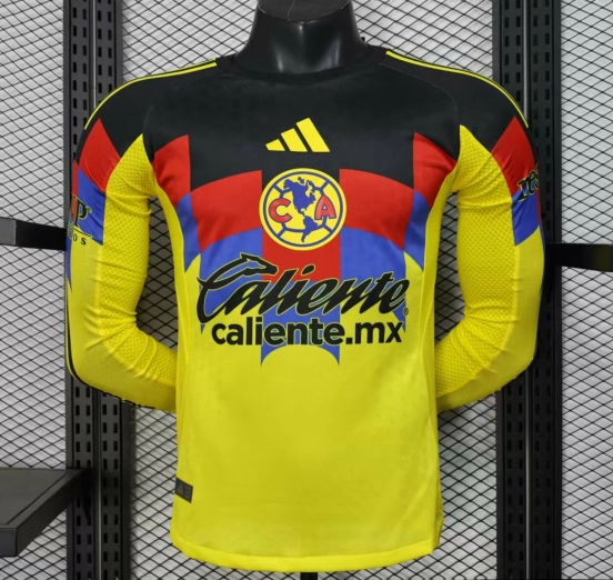 Player Version 25/26 Club America Home Long Sleeve Jersey