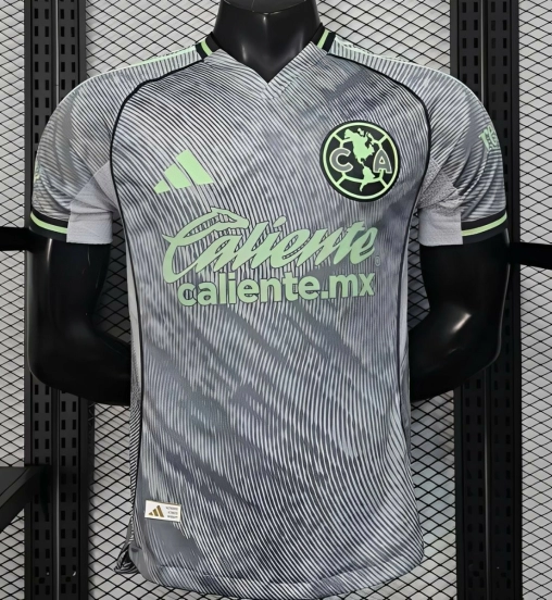 25/26 Player Version  Club América Third Gray Neon Green Jersey