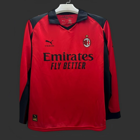 25/26 AC Milan x Slam Jam Limited Edition Long Sleeve Red Forth Jersey